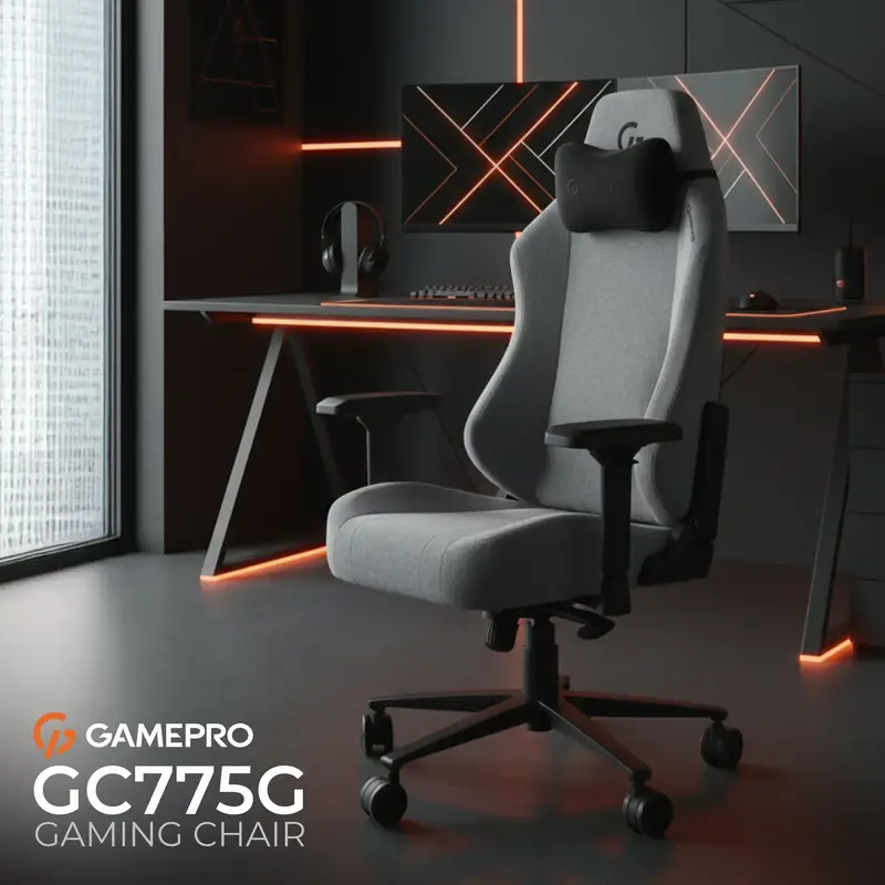Крісло ігрове GamePro GC775DG Fabric Gray - фото - №9