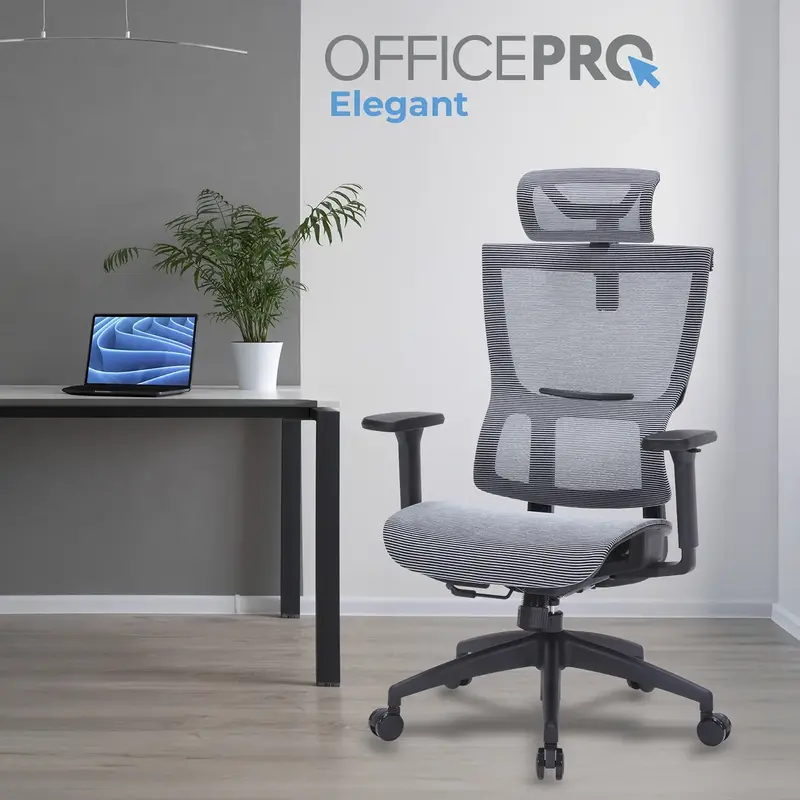 Крісло офісне Officepro Elegant OC660-B-DG-DG Black/Dark Gray - фото - №6