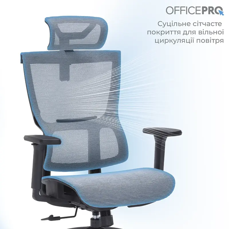 Крісло офісне Officepro Elegant OC660-B-DG-DG Black/Dark Gray - фото - №7
