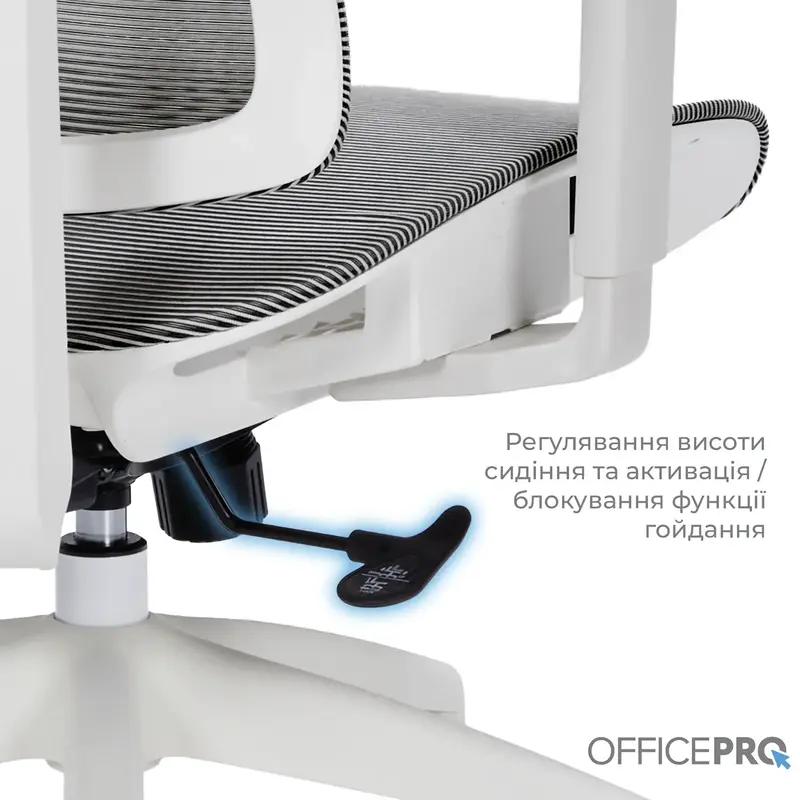Кресло офисное Officepro Elegant OC660-W-DG-DG White/Dark Gray - фото - №12