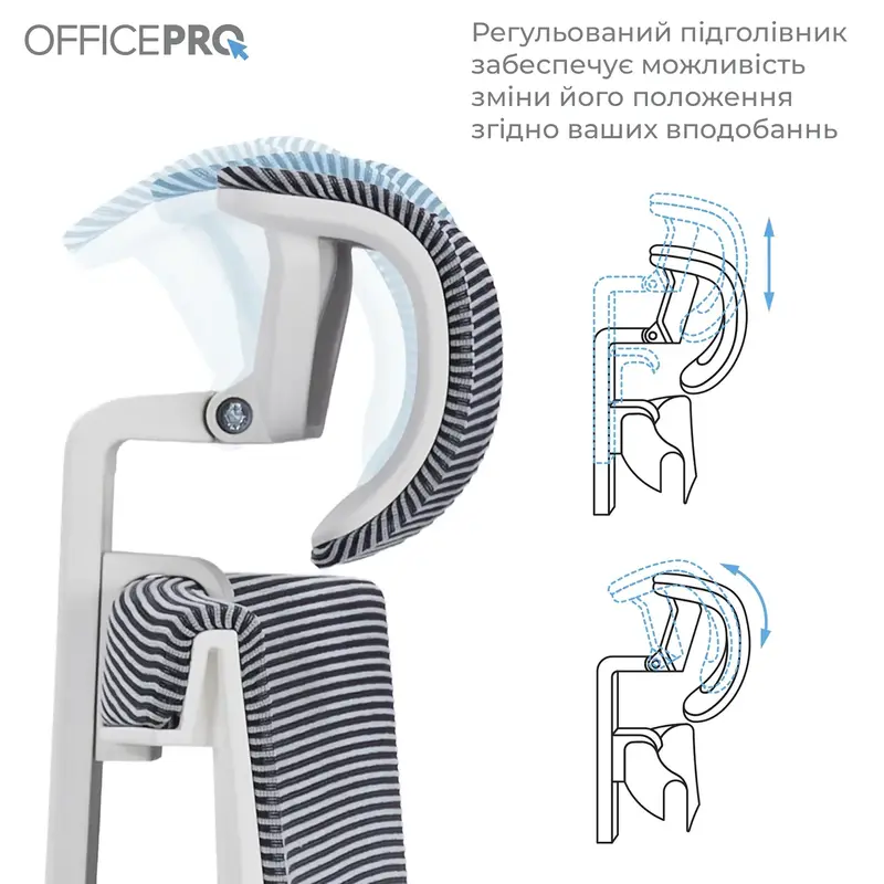 Кресло офисное Officepro Elegant OC660-W-DG-DG White/Dark Gray - фото - №9