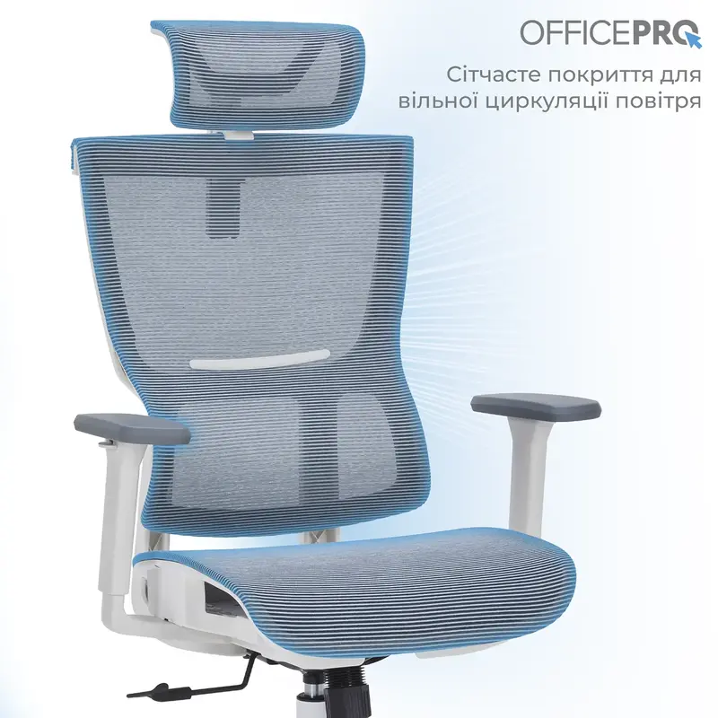 Кресло офисное Officepro Elegant OC660-W-DG-DG White/Dark Gray - фото - №7