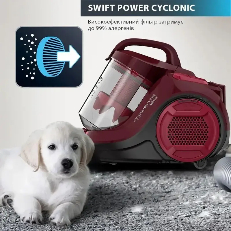 Пилосос Rowenta контейнерний Compact Power Cyclonic RO2910EA - фото - №5