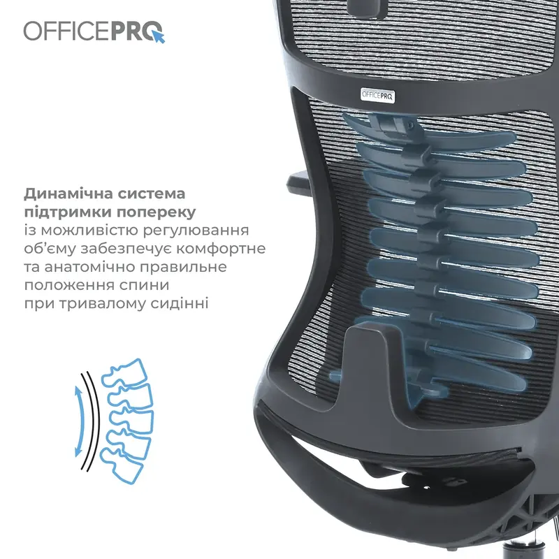 Кресло офисное Officepro Balance OC620-B-DG-DG Black/Dark Gray - фото - №9