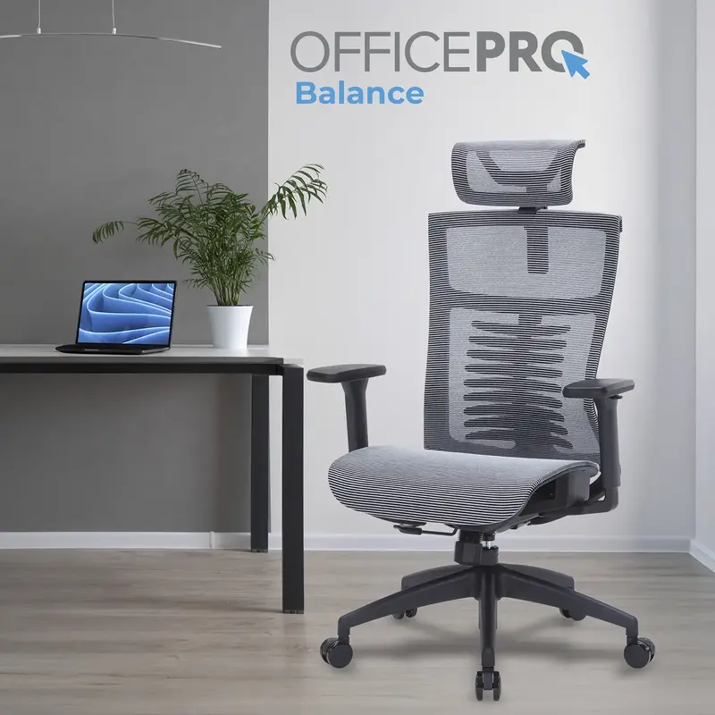 Кресло офисное Officepro Balance OC620-B-DG-DG Black/Dark Gray - фото - №7