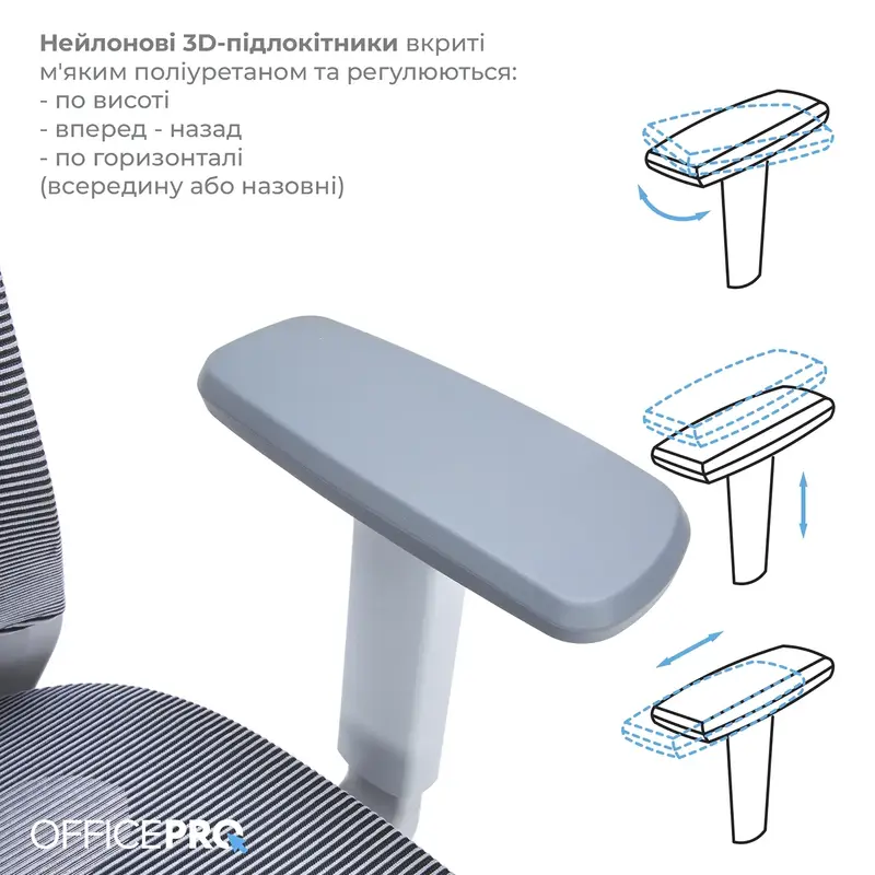 Крісло офісне Officepro Balance OC620-G-DG-DG Gray/Dark Gray - фото - №10