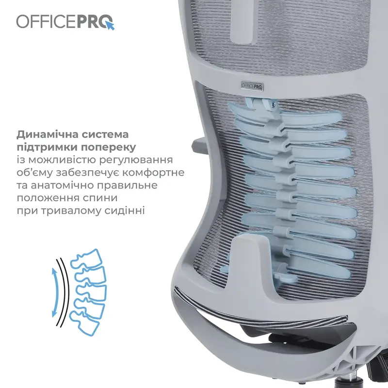 Крісло офісне Officepro Balance OC620-G-DG-DG Gray/Dark Gray - фото - №8
