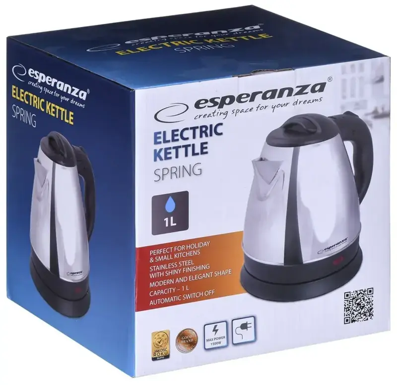 Електрочайник ESPERANZA 1.0 л, обмінна гарантія, EKK116S - фото - №8