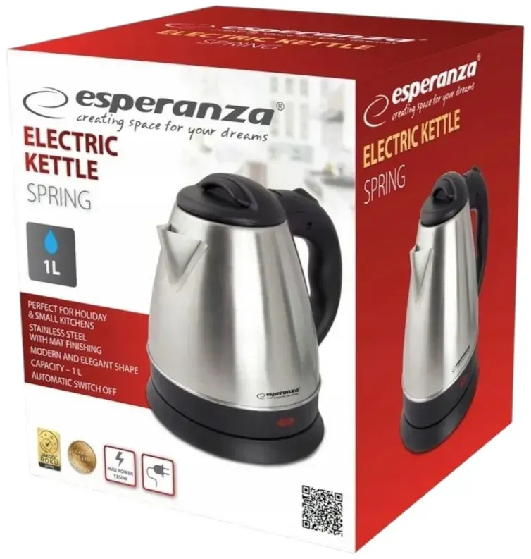 Електрочайник ESPERANZA 1.0 л, обмінна гарантія, EKK116X - фото - №6