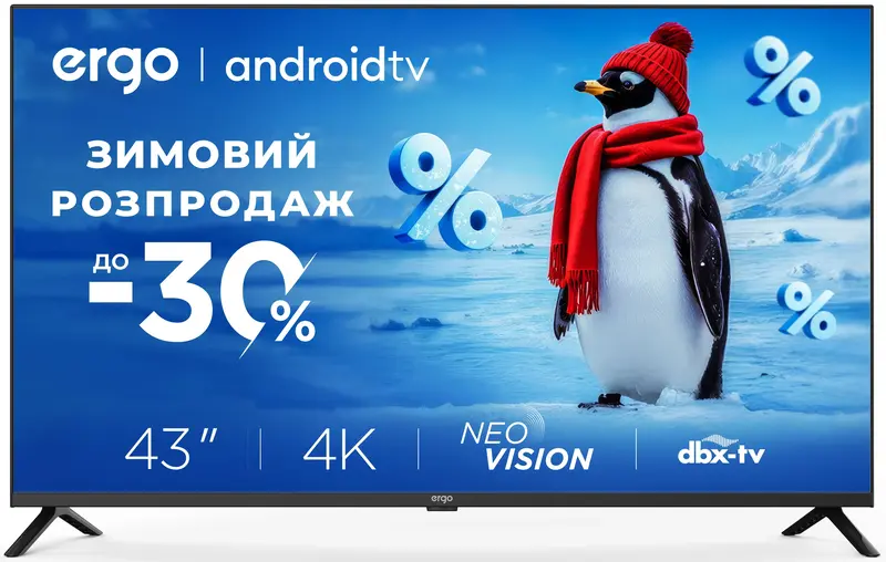 Телевізор Ergo 43" 4K UHD (43GUS6500) - фото - №0