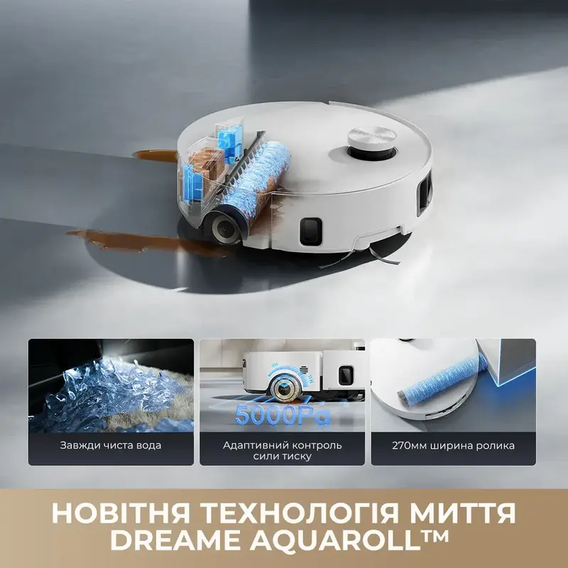 Робот-пилосос миючий Dreame Aqua 10 Roller Black - фото - №15