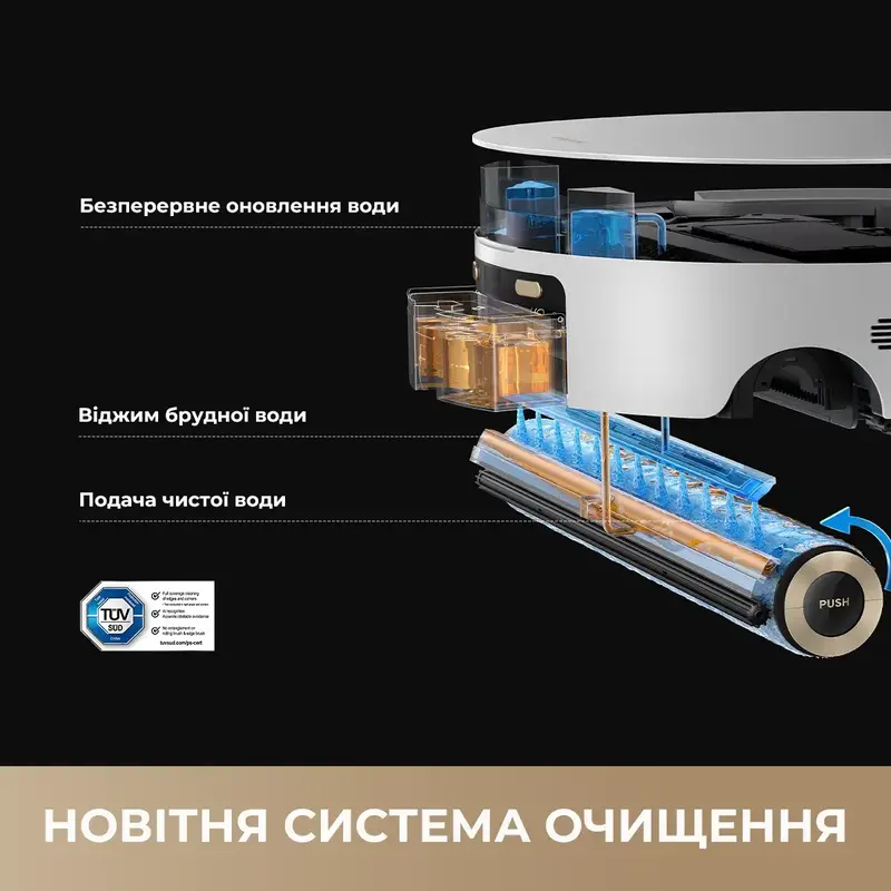 Робот-пилосос миючий Dreame Aqua 10 Roller Black - фото - №11