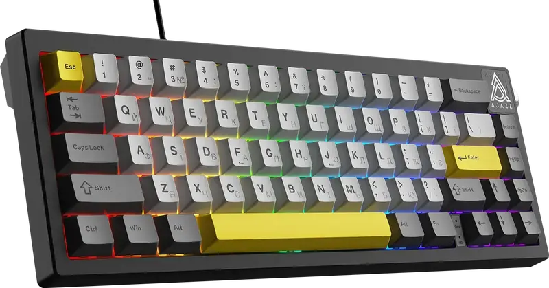 Клавіатура Ajazz AK650 Moon Yellow Switch Black USB-C (AK650-MY-GWY) - фото - №2