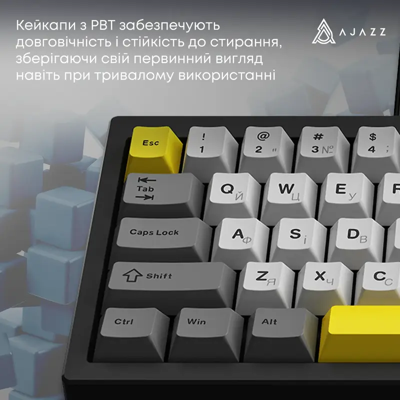 Клавіатура Ajazz AK650 Moon Yellow Switch Black USB-C (AK650-MY-GWY) - фото - №9
