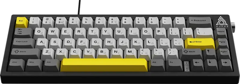 Клавіатура Ajazz AK650 Moon Yellow Switch Black USB-C (AK650-MY-GWY) - фото - №3