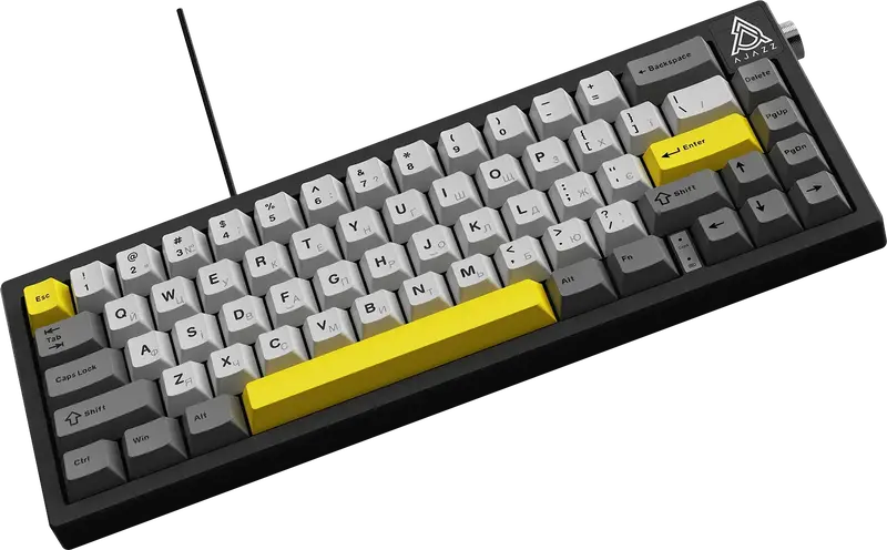 Клавіатура Ajazz AK650 Moon Yellow Switch Black USB-C (AK650-MY-GWY) - фото - №4
