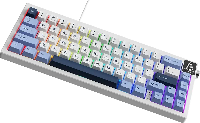 Клавіатура Ajazz AK650 Sea Salt Switch White USB-C (AK650-SS-BWB) - фото - №2