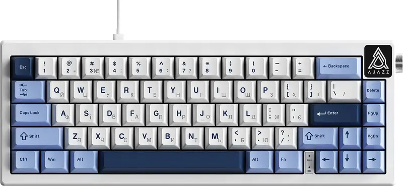 Клавіатура Ajazz AK650 Sea Salt Switch White USB-C (AK650-SS-BWB) - фото - №0