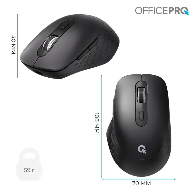 Мышь OfficePro M265B Wireless Silent Click Black - фото - №11