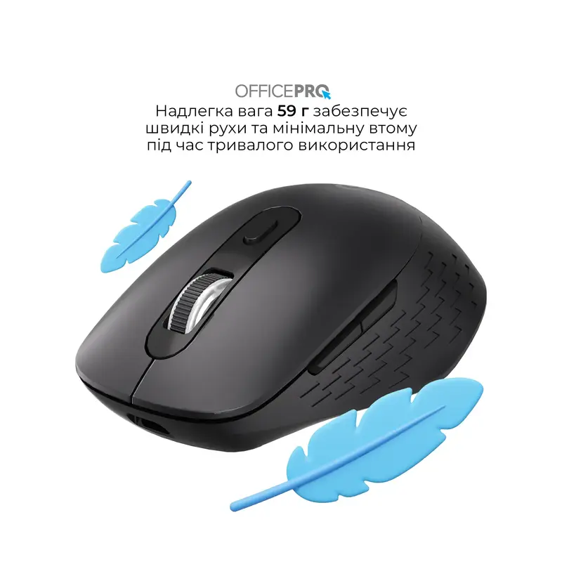 Мышь OfficePro M265B Wireless Silent Click Black - фото - №7