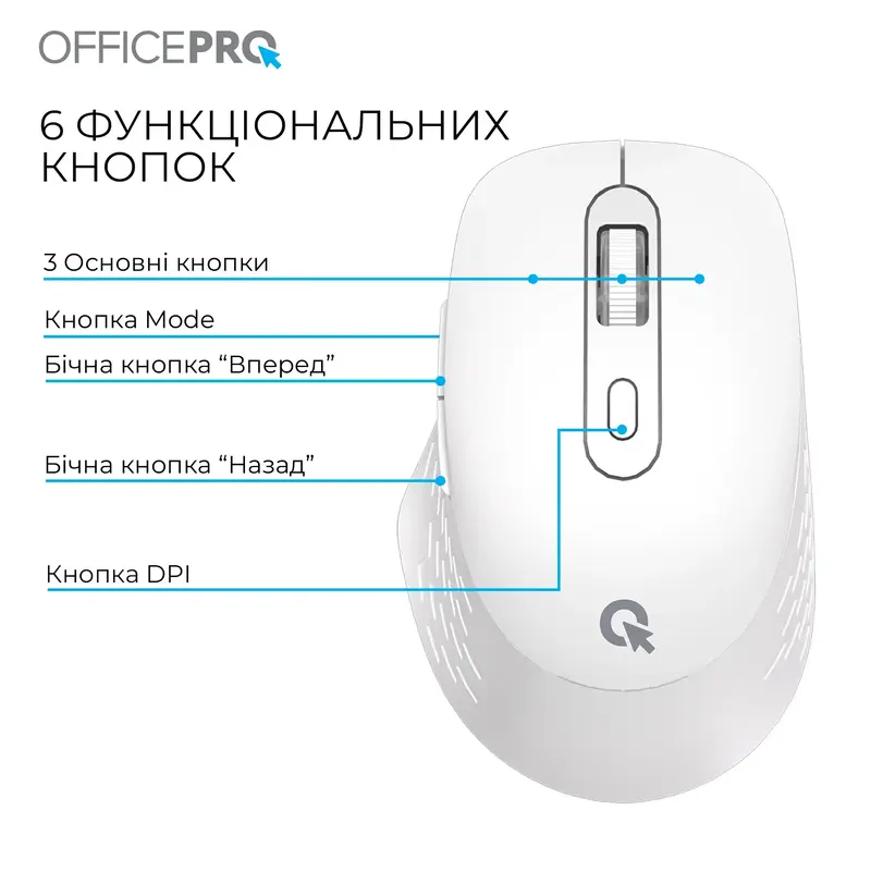 Миша OfficePro M265W Wireless Silent Click White - фото - №9