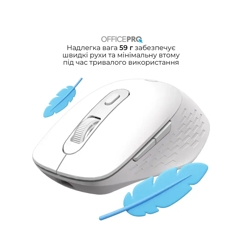 Миша OfficePro M265W Wireless Silent Click White - фото - №7