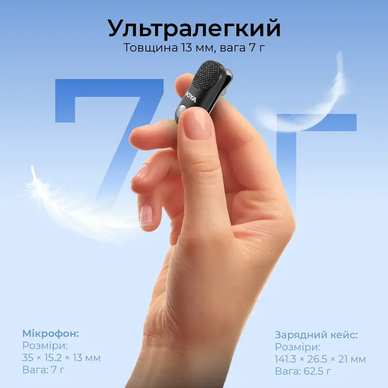 Бездротовий мікрофон BOYA Magic-07 Type-C Black - фото - №3