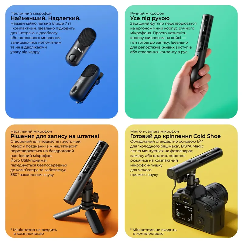 Бездротовий мікрофон BOYA Magic-05 Type-C Black - фото - №9