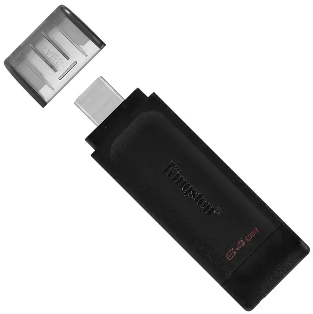 USB-Flash Kingston 128GB DataTraveler USB Type-C (DT70/128GB) - фото - №1