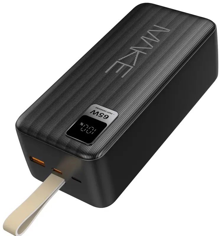 Порт.ЗП MAKE 30000 mAh 65W PD+QC (Чорний) - фото - №1