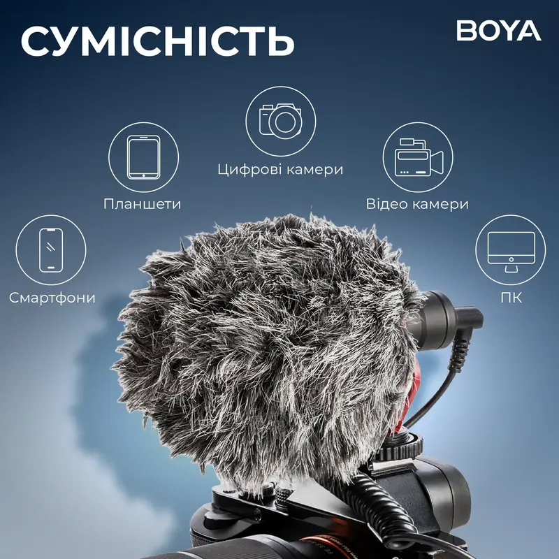 Універсальний мікрофон для камери BOYA BY-MM1+ - фото - №13