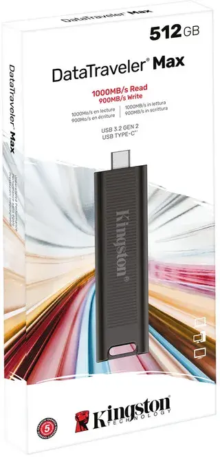 USB-Flash Kingston 512GB DataTraveler Max USB Type-C 3.2 Gen2 (DTMAX/512GB) - фото - №7