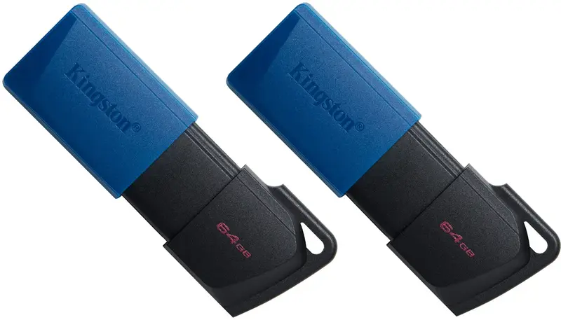 USB-Flash Kingston Exodia M 2х64Gb чорна/синя (DTXM/64GB-2P) - фото - №0