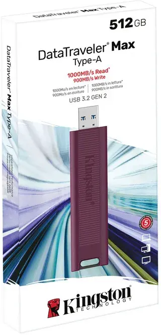 USB-Flash Kingston 512GB DataTraveler Max USB TypeA 3.2 Gen 2 (DTMAXA/512GB) - фото - №6