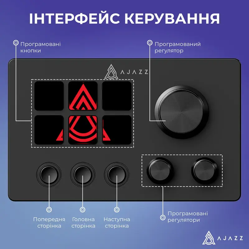Контролер для стримінгу Ajazz AKP03E USB Black - фото - №13