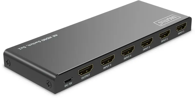 Відеокомутатор DIGITUS UHD HDMI (INx5 - OUTx1), 4K - фото - №5