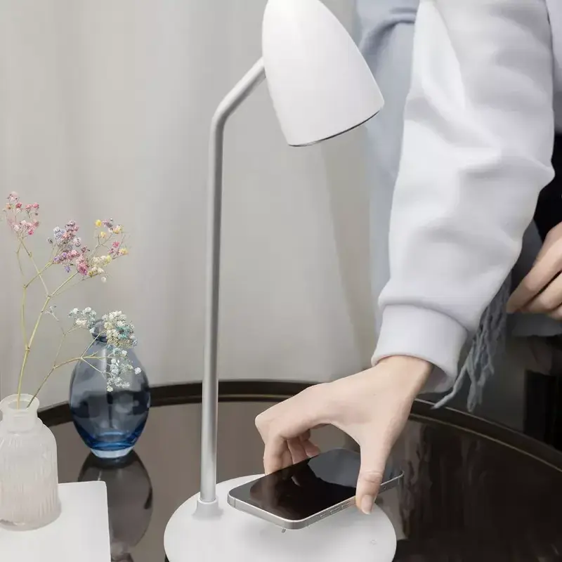 Настільна лампа з бездротовою зарядкою Proove Modern white - фото - №2