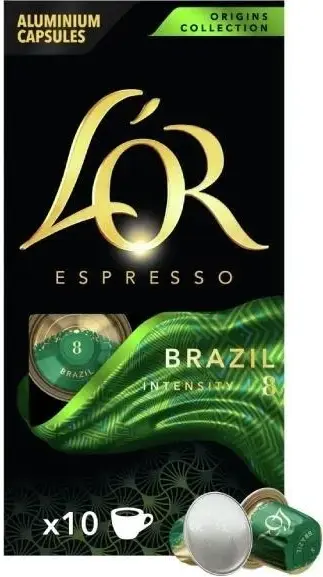 Кава L`OR капсули, Espresso Brazil Origins Collection, арабіка, 10шт, Nespresso - фото - №0