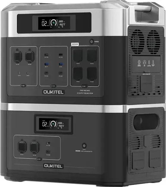 Комплект зарядна станція + батарея розширення 2200Вт/4096Вт OUKITEL (BP2000E+B2000E) - фото - №1