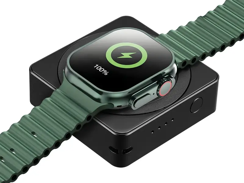 Повербанк Sandberg Magnetic Wireless 5000mAh 20W PD, 2xUSB-C, QI-15W for Apple watch and Airpods - фото - №4