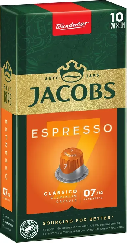 Кава Jacobs капсули, Espresso Classico, купаж арабіка/робуста, 10шт, Nespresso - фото - №4