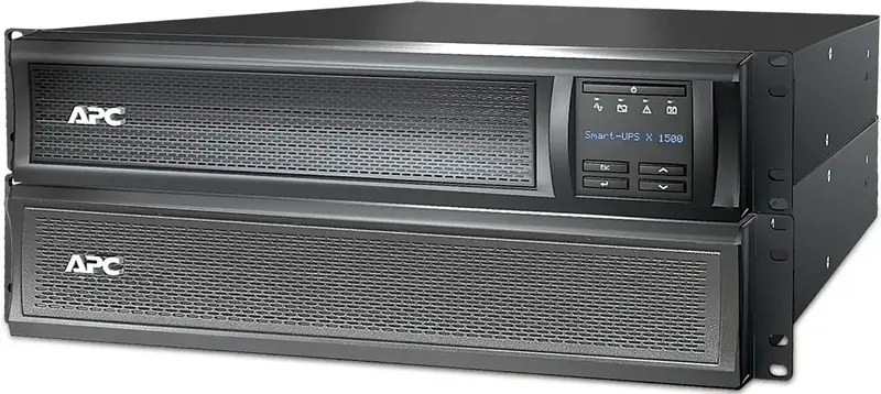 ДБЖ APC Smart-UPS X 1500VA/1200W, RT 2U, LCD, USB, RS232, 8xC13 - фото - №1