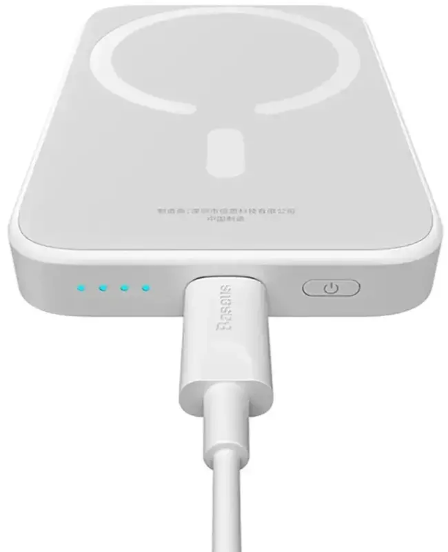 Повербанк Baseus Magnetic Wireless Mini Air 6000mAh 20W PD,QC, USB-C In/Out, Qi-15W білий - фото - №9