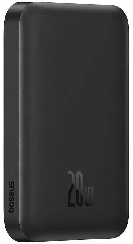 Повербанк Baseus Magnetic Wireless 6000mAh Mini Air 20W PD,QC, USB-C In/Out, Qi-15W чорний - фото - №3
