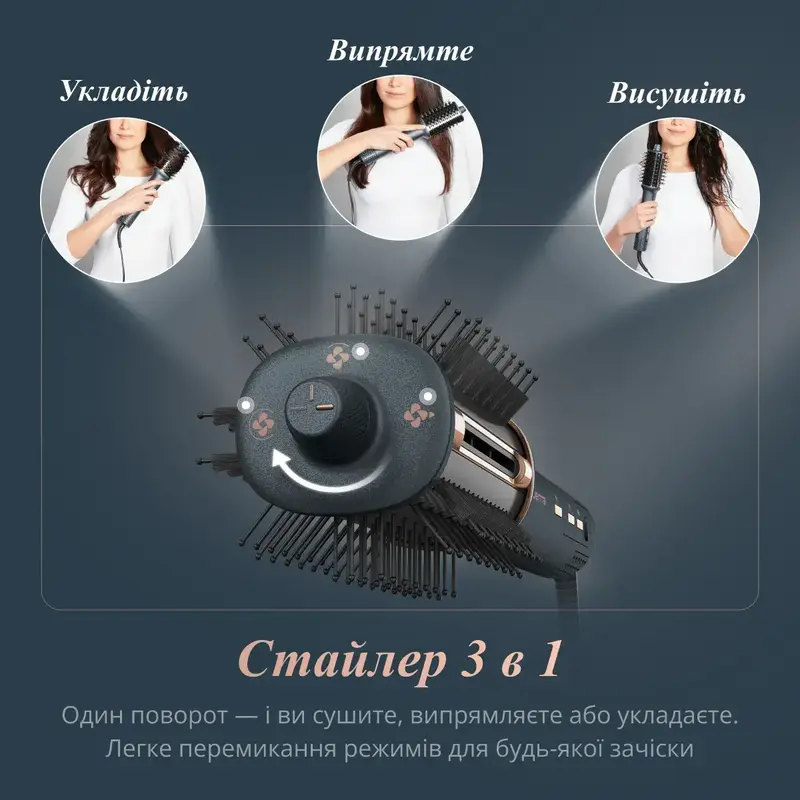 Фен щітка Rowenta Air Brush D Вт D 3 режими UB40-A0 - фото - №10