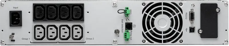 ИБП Eaton 9SX, 2000VA/1800W, RM 2U, LCD, USB, RS232, 8xC13 - фото - №1