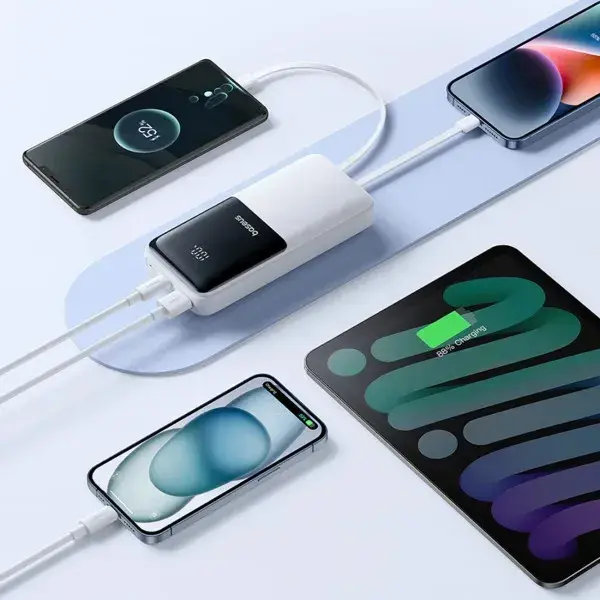 Порт.ЗП Baseus 20000mAh Lipow 22,5W PD,QC USB-A,MicroUSB,USB-C In/Out, Built-In Lightning/USB-C cable - фото - №6