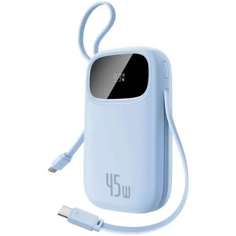 Порт.ЗП Baseus 20000mAh FC21 Qpow 3 Ultra 45W PD,QC,USB-A,USB-C In/Out, built-in USB-C/Lightning cable - фото - №1