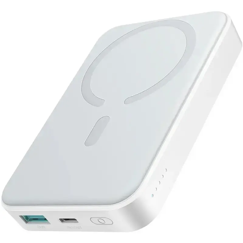 Повербанк Joyroom Magnetic Wireless 10000mAh JR-W020 20W QC USB-C In/Out білий - фото - №0