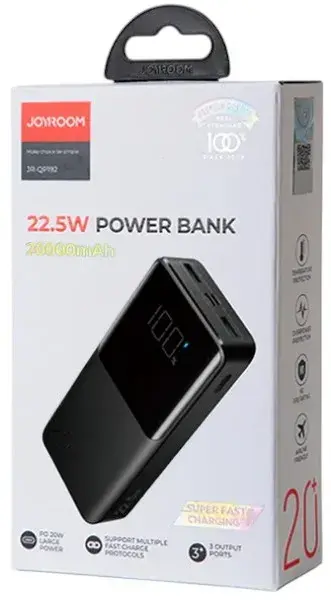 Повербанк Joyroom 20000mAh 22,5W PD, QC3.0, 2xUSB-A, Micro USB, USB-C In/Out черный - фото - №7